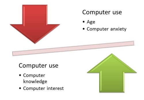 Figure 1. Primary factors affect use of the computer